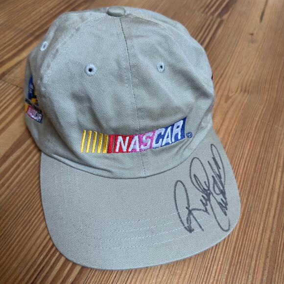 Nascar Richard Childress signed beige logo adjustable baseball hat - Picture 1 of 6